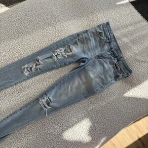 American Eagle Distressed Jeans Womens Next Lvl Stretch Size 2 Short